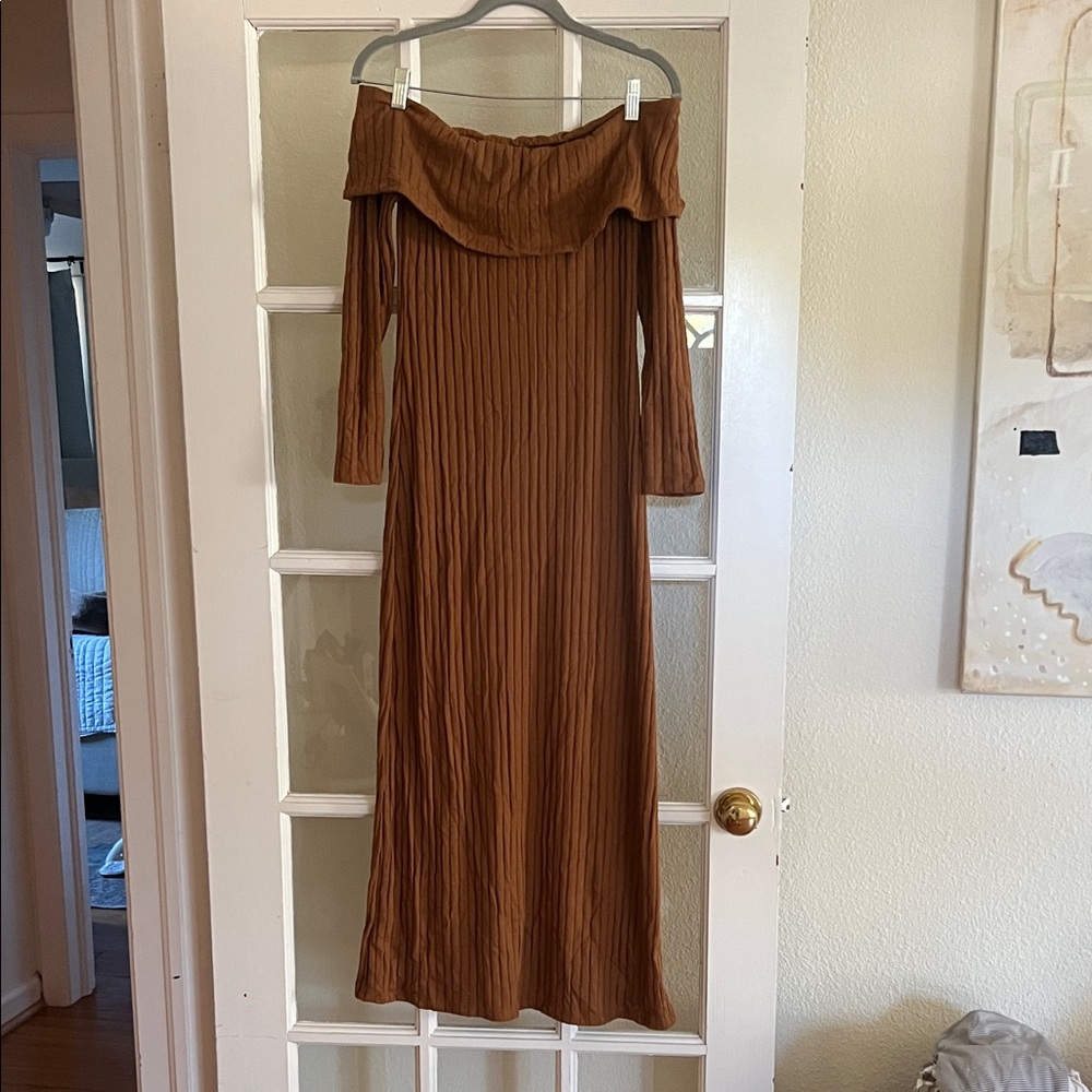 Off-Shoulder sweater Dress